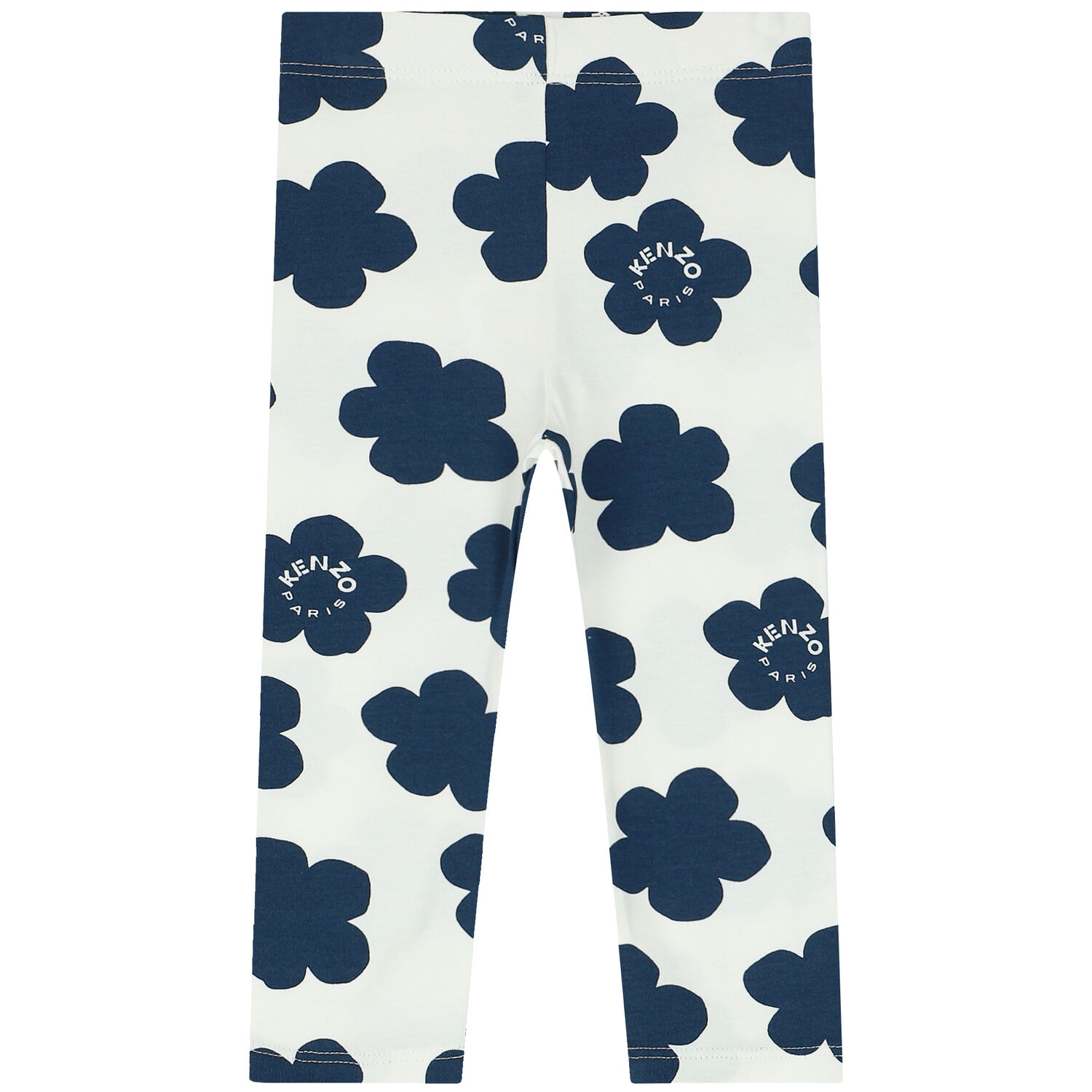 Younger Girls Ivory Boke Flower Leggings, 1, hi-res